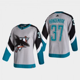 San Jose Sharks Frederik Handemark 37 2020-21 Reverse Retro Authentic Shirt - Mannen